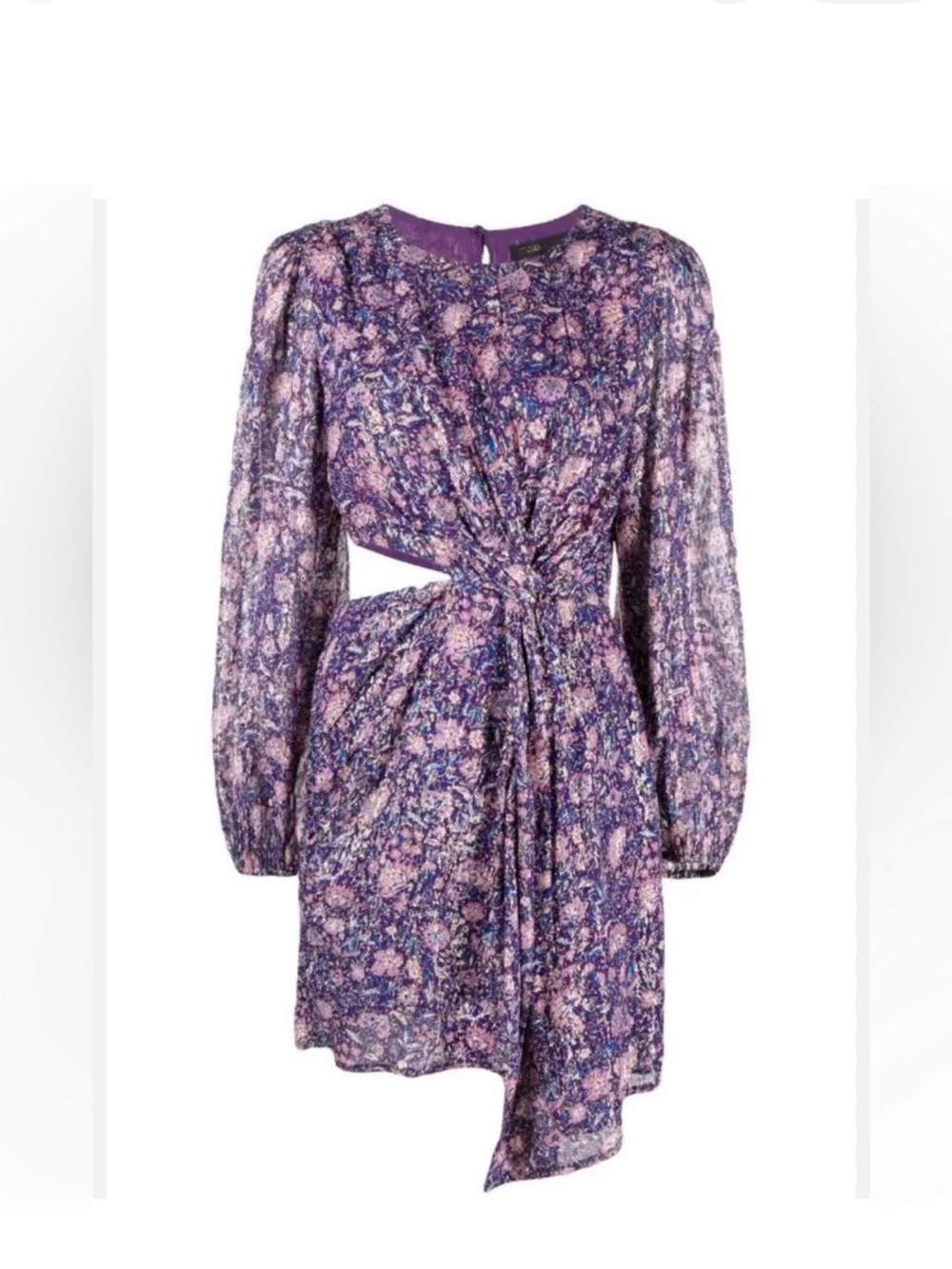 Maje Metallic printed viscose dress